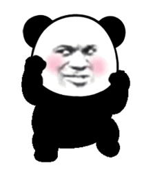 抖音超火的超大霸屏熊猫头动态表情包