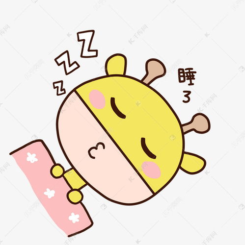 可爱卡通手绘表情包小鹿睡了素材图片免费下载千库网