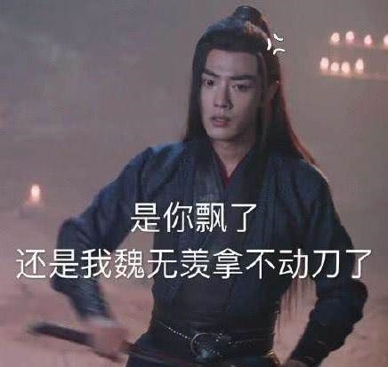 表情肖战搞笑表情包是你飘了,还是我魏无羡提不动刀表情