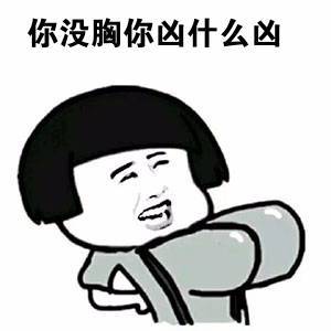 你没胸凶什么凶的表情包