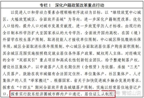 重磅青岛拟实行胶东经济圈户口通迁,将对楼市产生重大影响