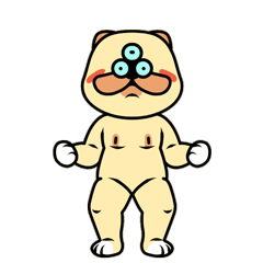 爱得瑟的三眼肥猫qq表情图片