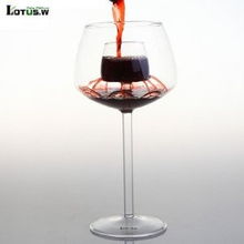 lotus.w秋彤正品创意红酒杯喷泉醒酒高脚杯葡萄酒杯大号包邮透明