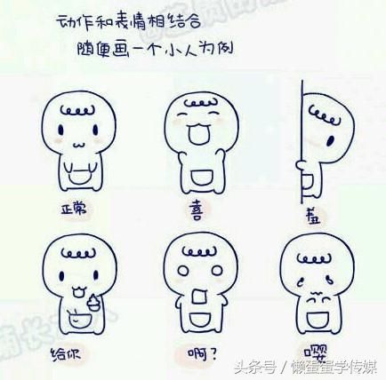 教你画可爱的简笔画表情,日记手账传纸条便利贴都很好用