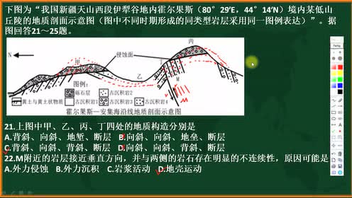 表情高考地理地质构造判断沉积过程分析行星相对位置表情
