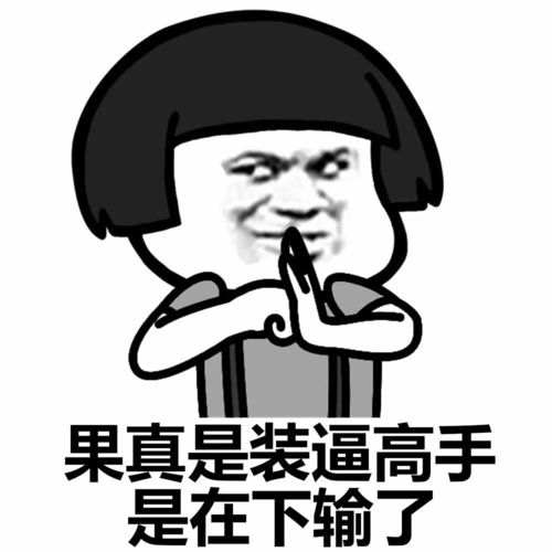 表情丨果真是装逼高手,是在下输了动图不干活