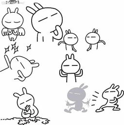兔斯基和悠嘻猴的最全表情包