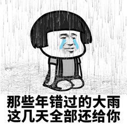 下雨天点外卖表情包暴雨