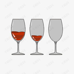 三个红酒量依次减少的酒杯素材图片免费下载高清psd千库网图片编号11207152