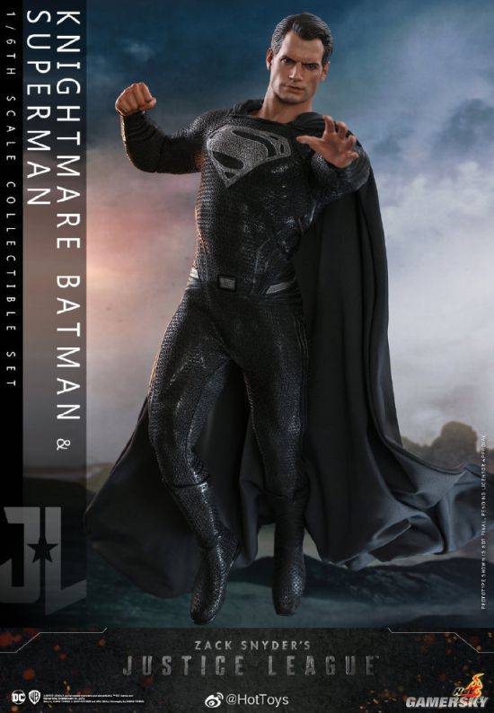 hottoys推出扎导版正义联盟噩梦版蝙蝠侠黑超人偶套装头雕表情丰富