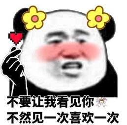 熊猫头土味情话表情包不想撞南墙了,想撞先生的胸膛
