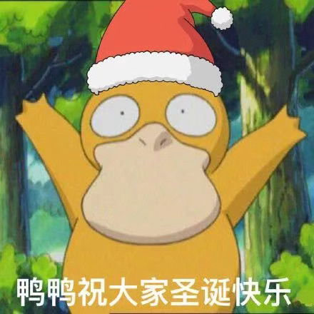 圣诞节表情包鸭鸭祝大家圣诞快乐