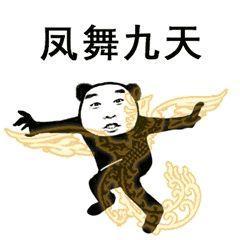 熊猫头表情包我将毕生的武功全都传给你