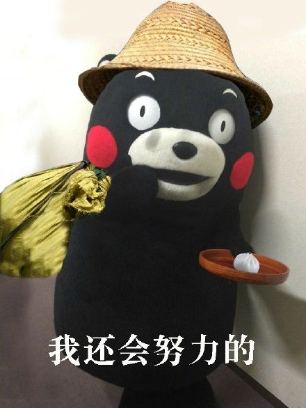 很火的黑色的熊表情包