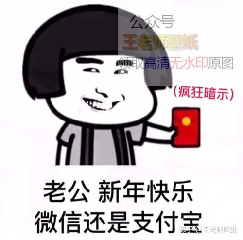 老公新年快乐支付宝还是微信疯狂暗示表情包图片