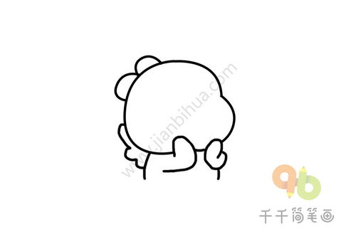 丘比龙表情包开心简笔画