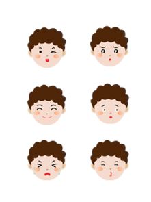 卡通表情头像模板卡通表情头像格模板下载我图网