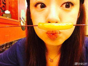 女神秒变吃货,安以轩面对美食停不下来