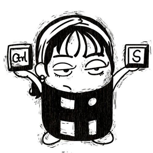 胶囊人仿黑白木刻版画效果表情包