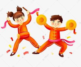 喜迎新年敲锣打鼓素材图片免费下载千库网