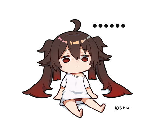 b站画师ek121的胡桃表情包
