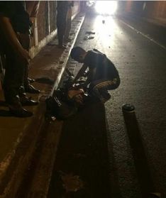 丽水民警为满口鲜血车祸男人工呼吸称救起就是一条命