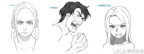 漫画人物6种基本表情的画法part02怒的表情画法