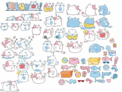 动物贴纸卡通图表情包猫狗插画练习