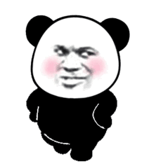 抖音超火的超大霸屏熊猫头动态表情包
