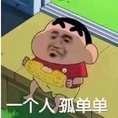 蜡笔小新暴漫表情包一个人孤单单,我好羡慕你啊