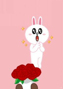 roseonlylinefriends全球独家定制玫瑰礼盒演绎布朗熊可妮兔童话爱情