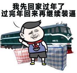 收拾乱乱的行李回家过年动态表情包
