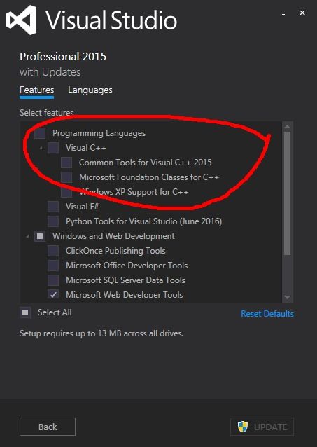 vs2015打不开mfc开发源码