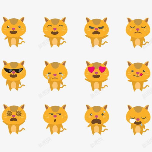 猫滑稽表情符号图标ui图标设计图片免费下载页面网页平面电商创意素材猫鼬图标