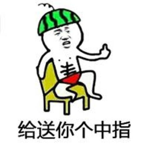 竖中指表情包大全小小中指不成敬意