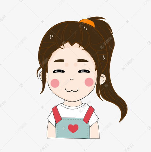 眯眯眼卡通表情包女孩png图片矢量素材图片免费下载千库网