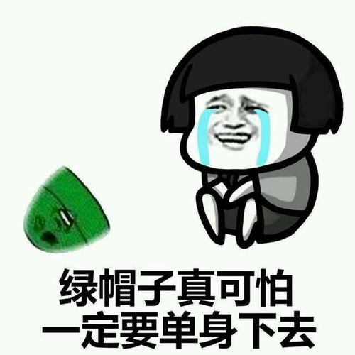 坚强表情包搞笑绿帽子