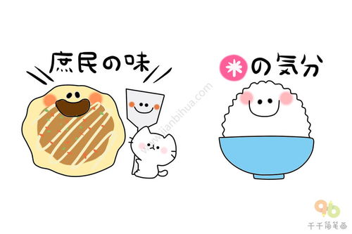 萌系食物手账素材图片一起学画