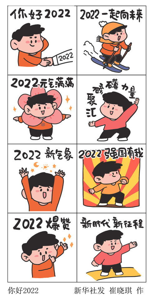 图表表情包你好2022竖版