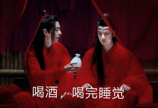 陈情令表情包图1的魏无羡和蓝忘机穿起红装,太帅气了腾讯网qq.com