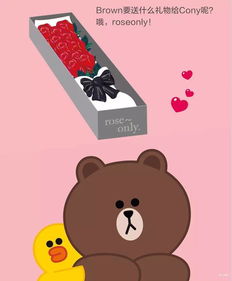 让布朗熊可妮兔萌翻你的少女心linefriends专属玫瑰礼盒等你领回家