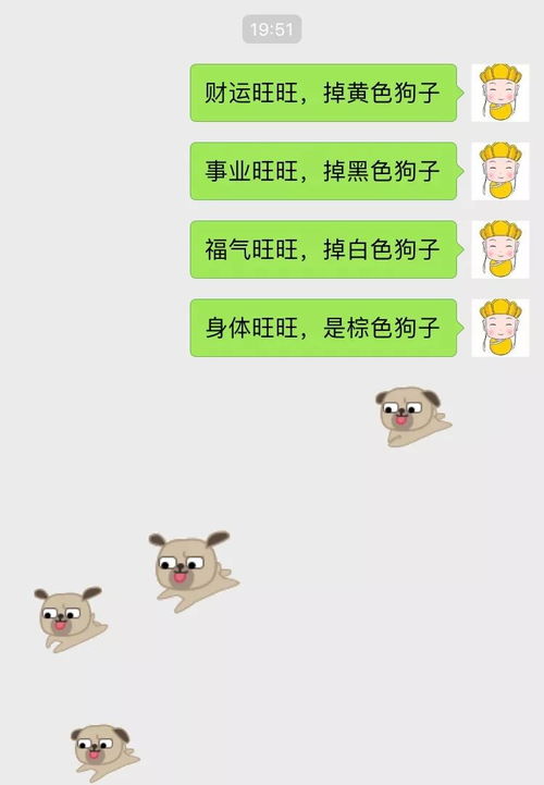 2018春节,微信最全掉狗子表情雨,太太太好玩了
