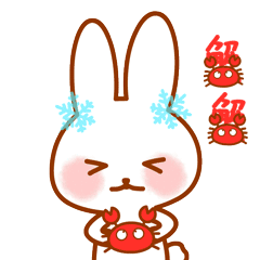 萌萌的雪雪兔家族表情图片